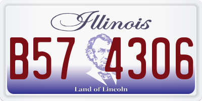 IL license plate B574306