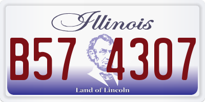 IL license plate B574307