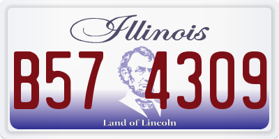 IL license plate B574309