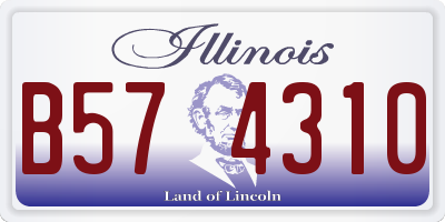 IL license plate B574310