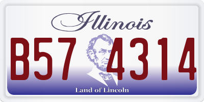 IL license plate B574314