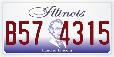IL license plate B574315