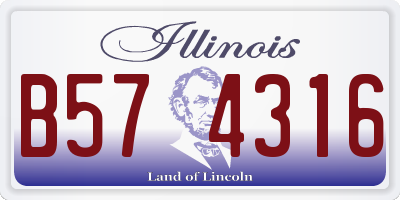 IL license plate B574316