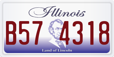 IL license plate B574318