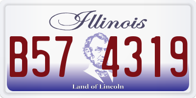IL license plate B574319