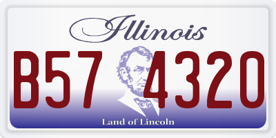 IL license plate B574320