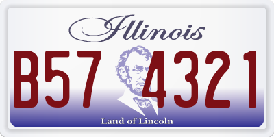 IL license plate B574321
