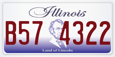 IL license plate B574322