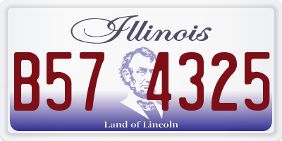 IL license plate B574325