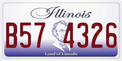 IL license plate B574326