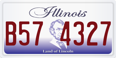 IL license plate B574327