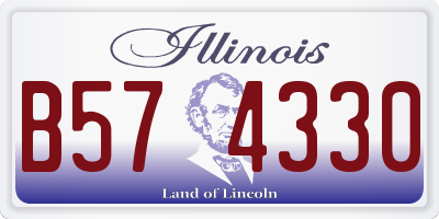 IL license plate B574330