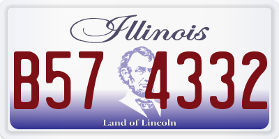 IL license plate B574332