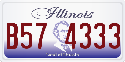 IL license plate B574333