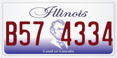 IL license plate B574334