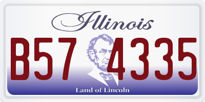 IL license plate B574335