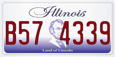 IL license plate B574339