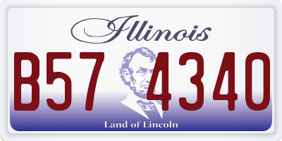 IL license plate B574340