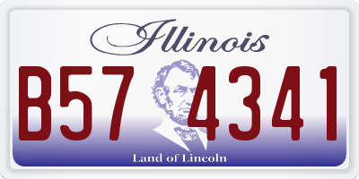 IL license plate B574341