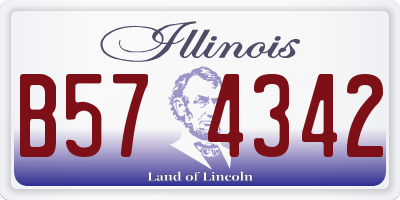 IL license plate B574342