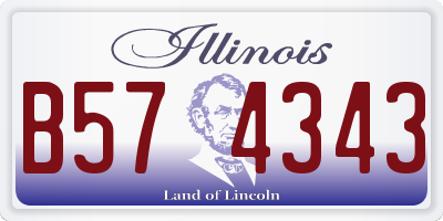 IL license plate B574343