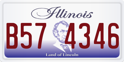 IL license plate B574346