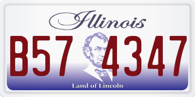 IL license plate B574347