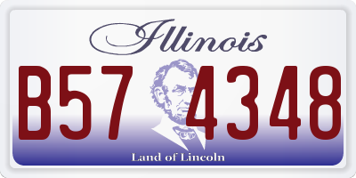 IL license plate B574348