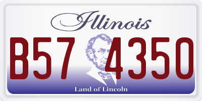 IL license plate B574350