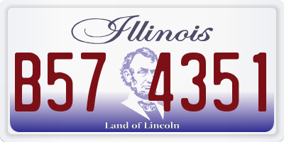 IL license plate B574351