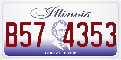 IL license plate B574353
