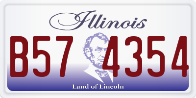 IL license plate B574354