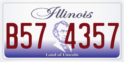 IL license plate B574357