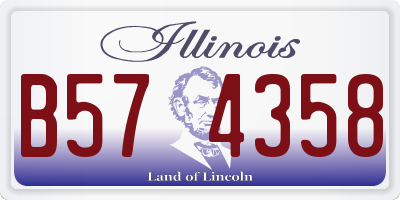 IL license plate B574358
