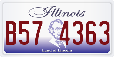 IL license plate B574363
