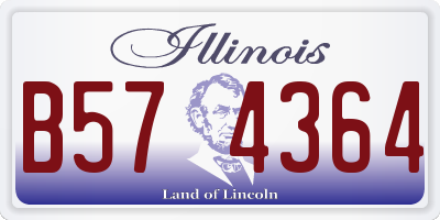 IL license plate B574364