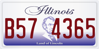 IL license plate B574365