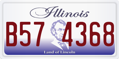 IL license plate B574368