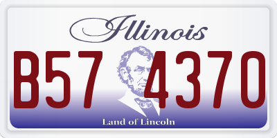 IL license plate B574370
