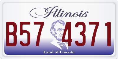IL license plate B574371
