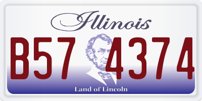 IL license plate B574374