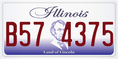 IL license plate B574375