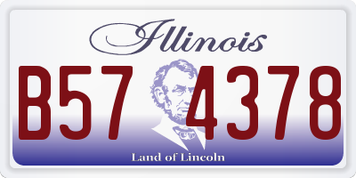 IL license plate B574378