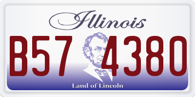 IL license plate B574380