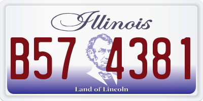 IL license plate B574381