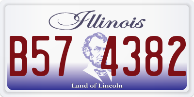 IL license plate B574382