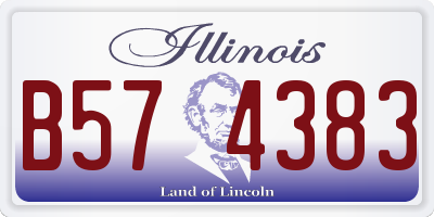 IL license plate B574383