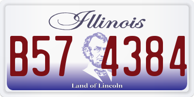IL license plate B574384