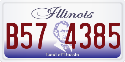 IL license plate B574385