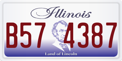 IL license plate B574387